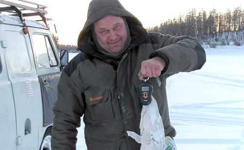 Моя пока самая крупная щука на блесну зимой