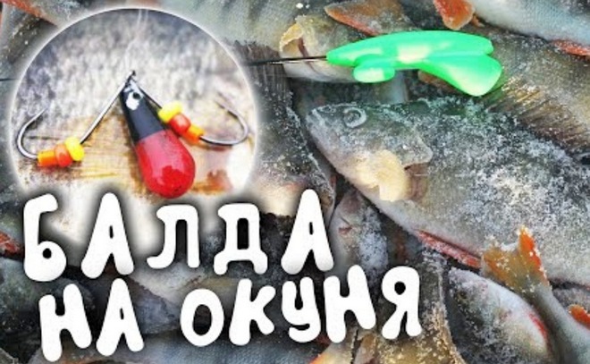 Ловля окуня со льда на балду
