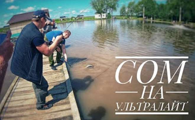 Посмотрите! Он сломает ультралайт! Огромный сом и форель.