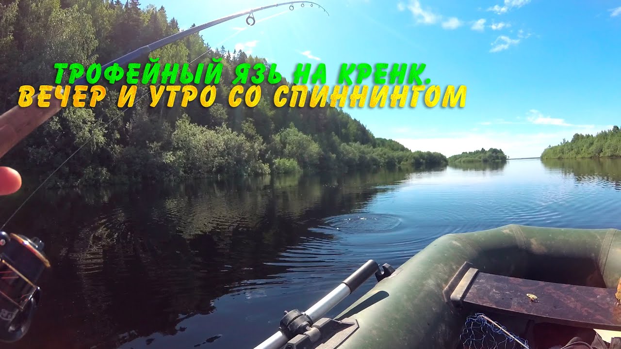 Трофейный язь на кренк. Вечер и утро со спиннингом.